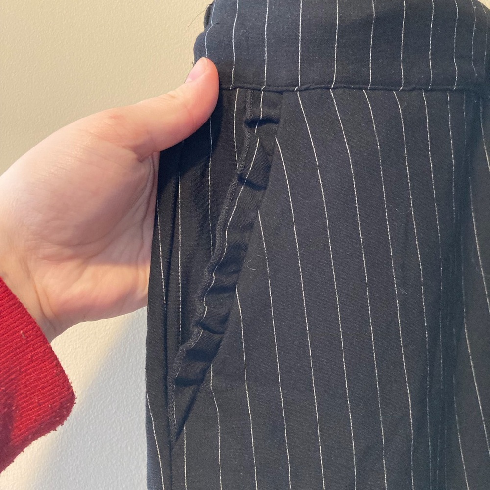 Yesta Black and White Pinstripe Pants